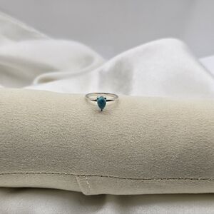 Dainty Sterling Silver 925 Stackable Natural Turquiose Ring